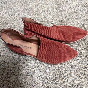 Free People Royale Rust Red Corduroy Booties size 39